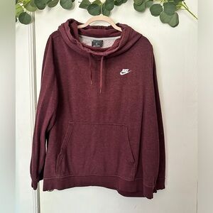 Maroon Nike Cowlneck Hoodie